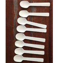 Disposable wooden spoon Western restaurant large vintage wooden tableware 20cm Super touch 100 set up to print new Logo