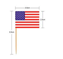 Flag Flags American Toothpick Flag Party Birthday Cake National Day Day Exhibition Decoration 100 Bag Full