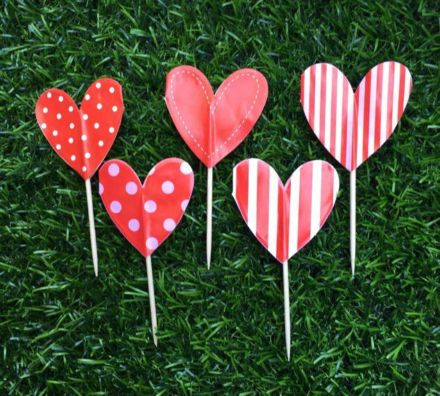 Birthday Party Holiday Toothpicks Fruit Sweet baking inserts Love plot Mother's Day Toothpick Flag Peach Heart Loving 