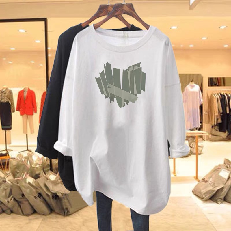 Maternity Wear Spring and Autumn Long-Sleeved T-Shirt for Women, Loose Pure Cotton, Mid-Length to Cover the Buttocks, Inner Layer Base Shirt 2026 Top