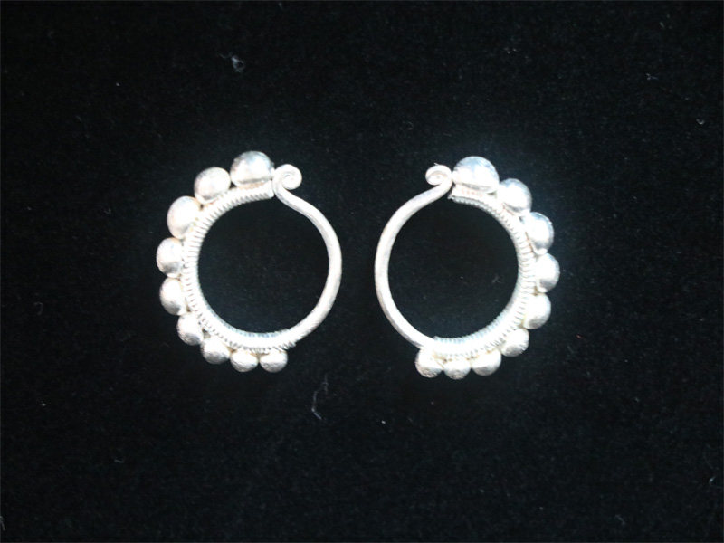 Miao Dong silver jewelry 2020 national style stage outfit catwalk outfit decorative earrings