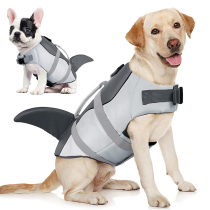 Pet shark cartoon swimsuit dog swimming safety clothing large medium and small dog buoyancy life jacket anti-drowning vest