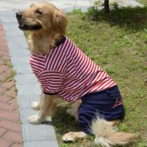 Dog four-legged jumpsuit pet autumn and winter clothing large dog bottoming coat golden hair border pastoral vests cotton-padded clothes