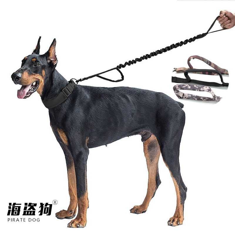 Border Shepherd dog German Shepherd Fur Traction Rope large canine Dog Tactics Puppy Elastic Telescopic Camouflate Dog Necklace