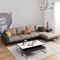 New-style minimalist minimalist tech fabric sofas left and right Guiffee Corner Combo can be torn down with a high backrest small family