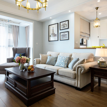 Yaran home living American retro fabric corner sofa L-shaped small apartment combination single and double three-person cotton and linen in-line