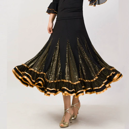 Новая крупная юбка для танцевальной юбки для квадратных платьев современная танцевальная юбка для танцевальной юбки Walz длинная юбка должна сделать XC-012
