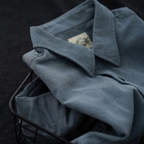 Creek original shirt men long sleeve slim solid color cotton shirt business leisure autumn winter thick warm coat