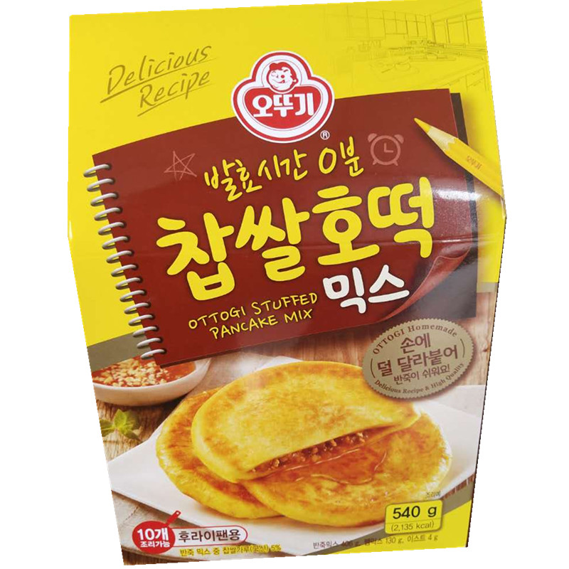 Imported glutinous rice cake flour Korean tumbler glutinous rice cake powder 540g baking raw material glutinous rice cake pancake powder