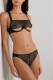 Livy Ride Lace Trim Stretch Silk Mesh Underwire Bra Set