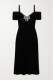 Saloni Clementine Embellished Off-Shoulder Velvet Midi Dress