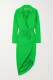 Gauge81 Puno Silk Satin Shirt-Style Mid-Length Dress