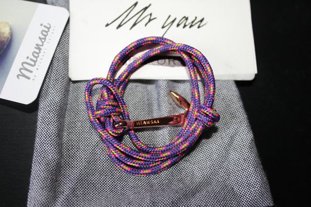 Miansai Rose Gold Anchor Nylon Rope Rose Gold Sailor Anchor Bracelet