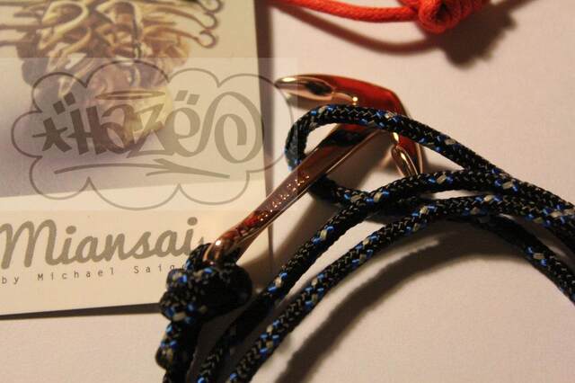 Miansai Rose Gold Anchor Nylon Rope Rose Gold Sailor Anchor Bracelet
