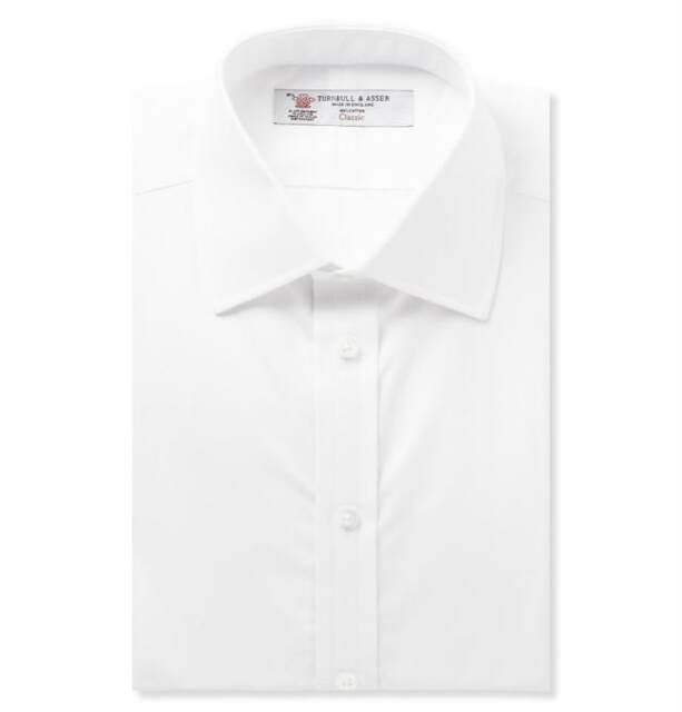 Turnbull & Asser Double-Cuff Cotton Shirt with Double Cufflinks