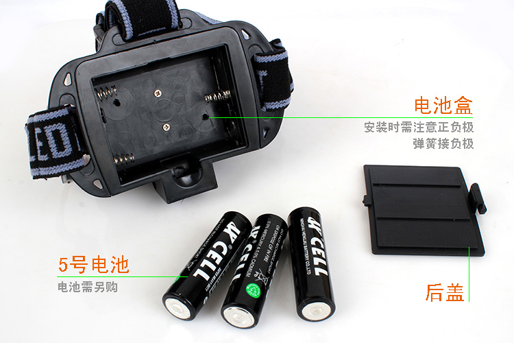 GD33 đôi đèn hạt LED đèn đầu mạnh 3 Wát ngoài trời thợ mỏ của đèn đêm câu cá câu cá đèn 5th pin cắm trại chiếu sáng đèn pin mini