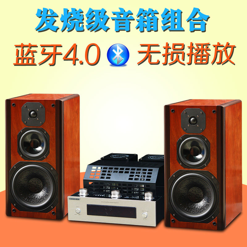 8-inch Triple Frequency Power Amplifier Combination Vacuum Tube Speaker Set No Distortion Decoding Bluetooth USB
