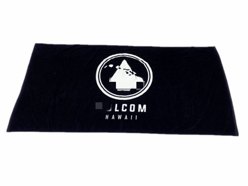 Volco* Walcon Trendy Black and Blue Cotton Adult Bath Towel Beach Towel Fitness Surfing Minor Flaw Special Price