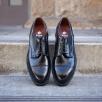 Alden cap toe 2160 horse hip leather three-joint gentleman low-top casual shoes No 8 color black