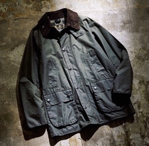 (Off-season special)Spot venom with Barbour Bedale vintage oil wax stacked windbreaker jacket