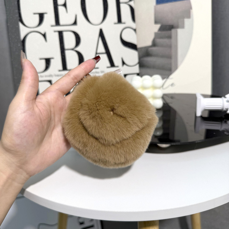 Real Fur Whole Leather Rabbit Fur Headphone Storage Bag Car Keychain Pendant Plush Cute School Bag Key Pendant New Real Fur Whole Leather Rabbit Fur Headphone Storage Bag Car Keychain Pendant Plush Cute School Bag Key Pendant New