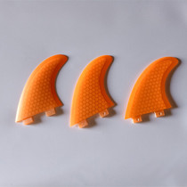 Orange Bank Surf Board Side Fishfin Honeycomb Tail Rudder