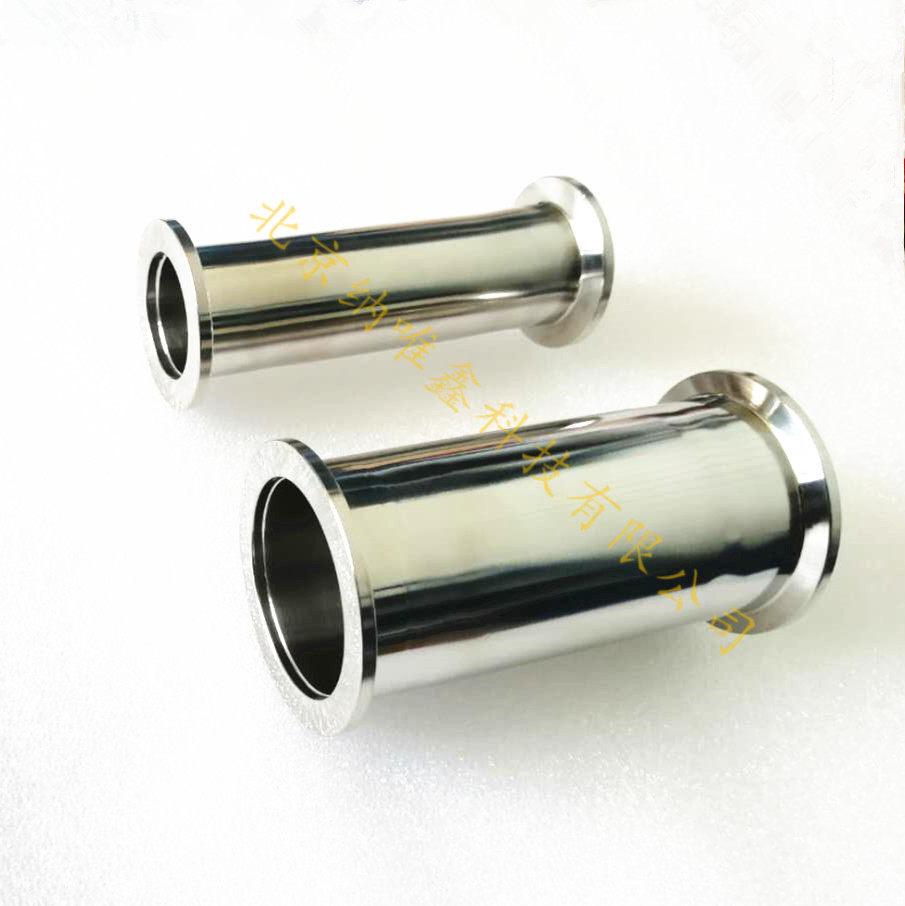 304 316L stainless steel vacuum KF straight pipe connector KF16 25 connection pipe plus long pipe two-pass flange