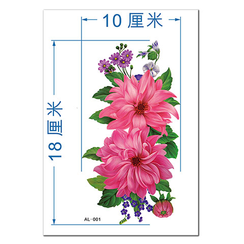 Hoa mẫu đơn sinh mổ che giấu sẹo không thấm nước nữ kéo dài hoa mô phỏng cơ thể hình xăm nhãn dán hình xăm dán