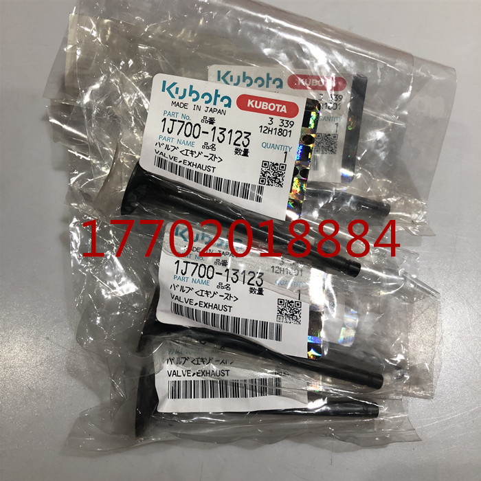 Kubo Field Engine V2607 Carter C2 6 Engine valves 1J700-13113 1J700-13123