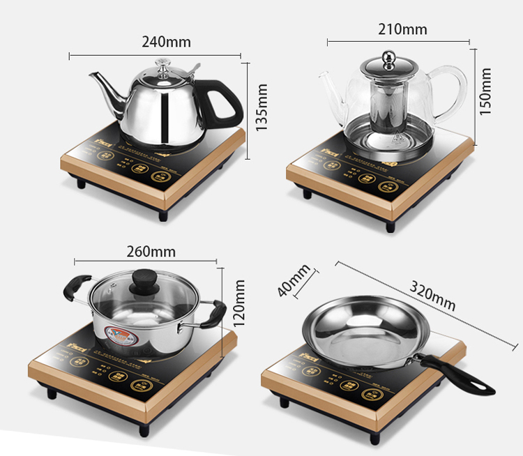 Bếp từ cảm ứng Hộ gia đình nhỏ Lò hơi nhỏ lửa Căn hộ đơn đa chức năng Bếp điện từ Kung Fu Tea Set Tea Pot phân biệt bếp từ và bếp hồng ngoại