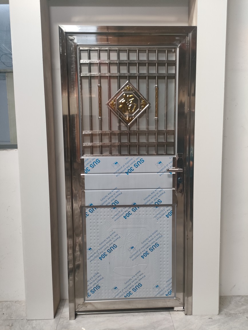 Foshan factory direct sales of 75 types of stainless steel anti-theft door entry door rental house door interior door room door balcony