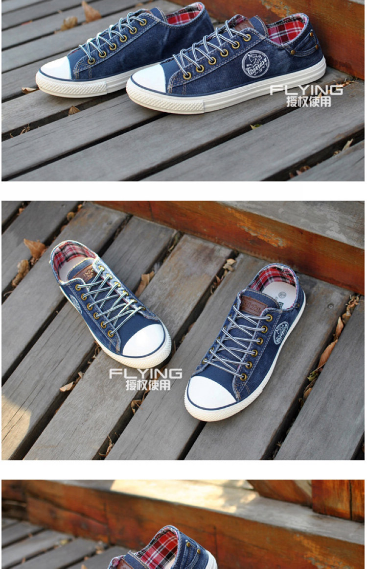 2019 quầy đích thực kéo trở lại giày nam Phiên bản Hàn Quốc của giày vải denim thoáng khí giày thanh niên giày sinh viên thủy triều - Plimsolls giay the thao nam nike