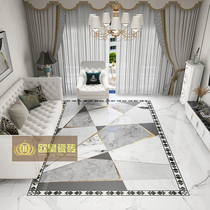 Modern minimalist parquet of flower tiles Living room Nordic entry Xuanguan Restaurant light extravagant grey geometric pattern shaped floor tiles