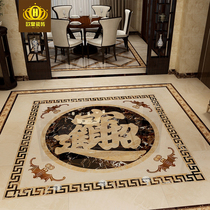 New Chinese style ceramic tile living room parquet floor tiles 800x800 customized entrance hall to attract wealth and treasure shape polished crystal tiles