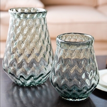 Nordic Light Extravagant Vase Swing room Living Room Flower Arrangement Creativity Brief about wide mouth water Transparent Crystal Glass Eurostyle