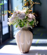 American modern light and luxurious upscale glass vase pendulum in livingroom flower floral water raising flowers floral superior sensation pink purple