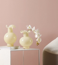 American style cream windy wind decoration net red glass vase pendulum with flower arrangement dining room table water raising flowers roses