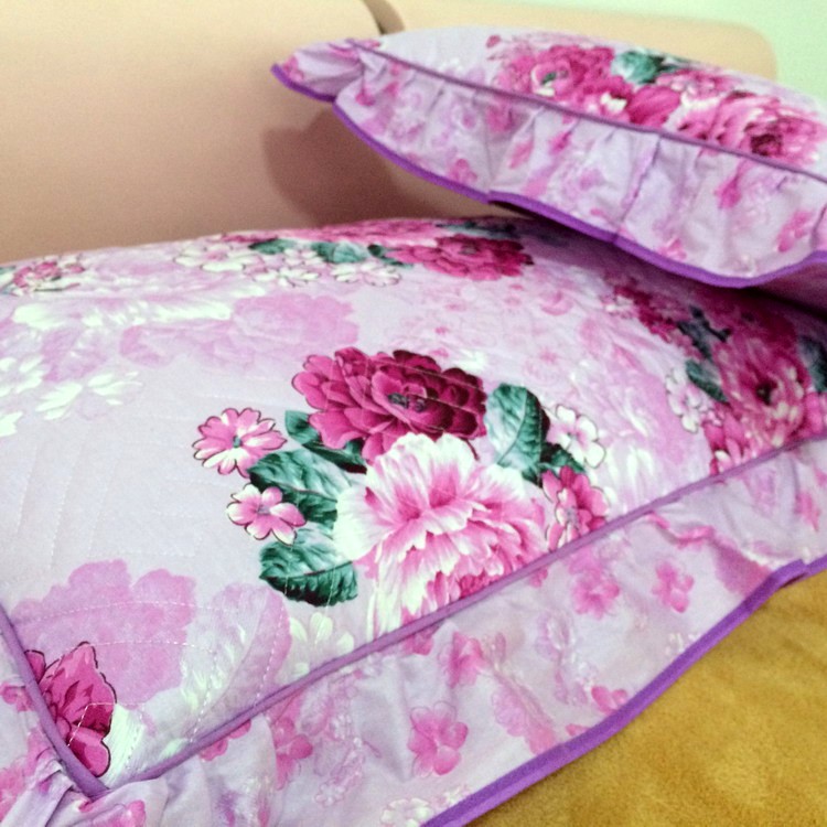 Pillowcase gói một cặp bông nguyên chất 100% cotton couple pillowcase Hàn Quốc đơn giản ren chần dày