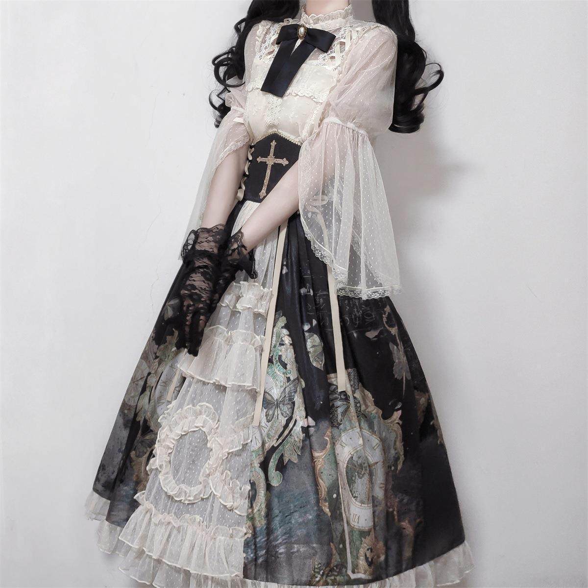 姐妹们冲!sk家这条蝴蝶时钟裙子也太高级了吧!👗优雅哥特风瞬间出圈 -lolita-淘宝好物网
