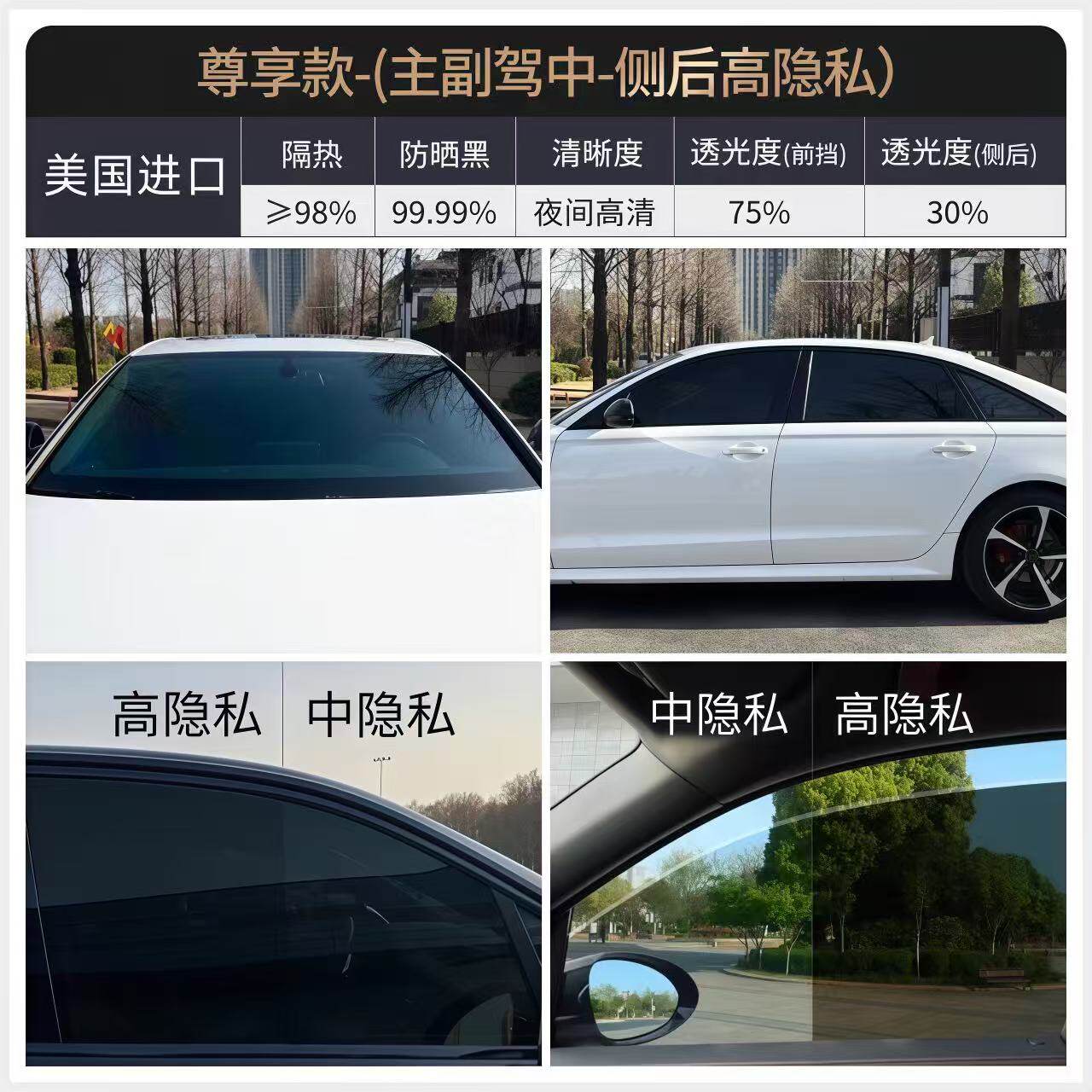 Car Front Windshield Sun Protection and Heat Insulation Special Full Car Heat Insulation Film Purple Front Windshield Glass Solar Film