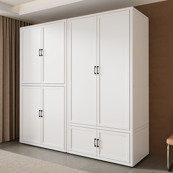 Metal simple wardrobe dustproof storage cabinet for rental house