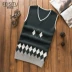 Fisit nam mùa thu đông dày vest vest vest V-cổ Slim không tay vest cotton đan vest áo ấm nam mùa đông Áo vest cotton