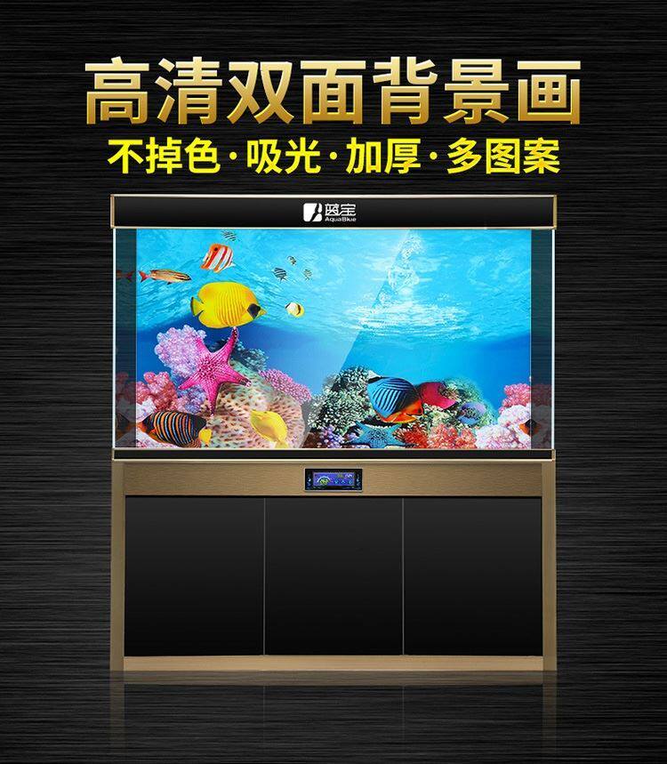Drawing bottom paper stained glass outside self-adhesive paper landscaping ecological aquarium fish tank background paper seascape self-adhesive