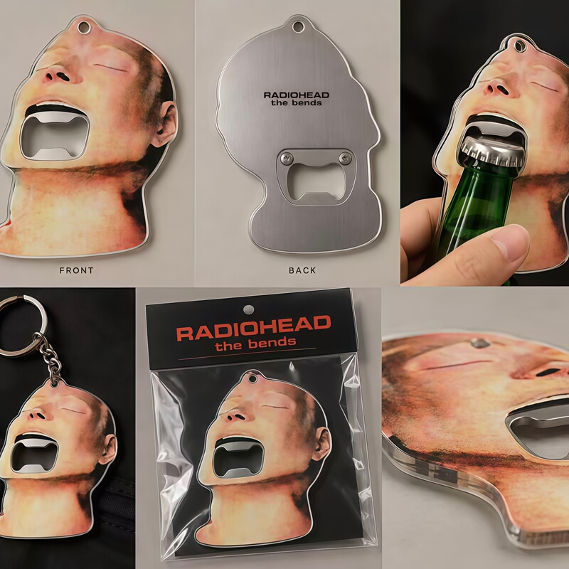 Radiohead Thebends Acrylic Beer Bottle Opener Rock Style Quirky Creative Portable