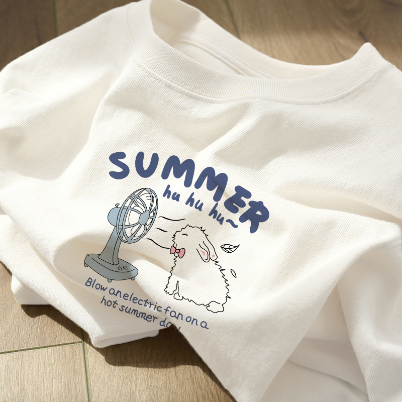 Pure Cotton Short-Sleeved T-Shirt for Women 2026 New Summer Fashion Stylish European Style Loose Large Size Covers Belly and Looks Slimming Top Pure Cotton Short-Sleeved T-Shirt for Women 2026 New Summer Fashion Stylish European Style Loose Large Size Covers Belly and Looks Slimming Top