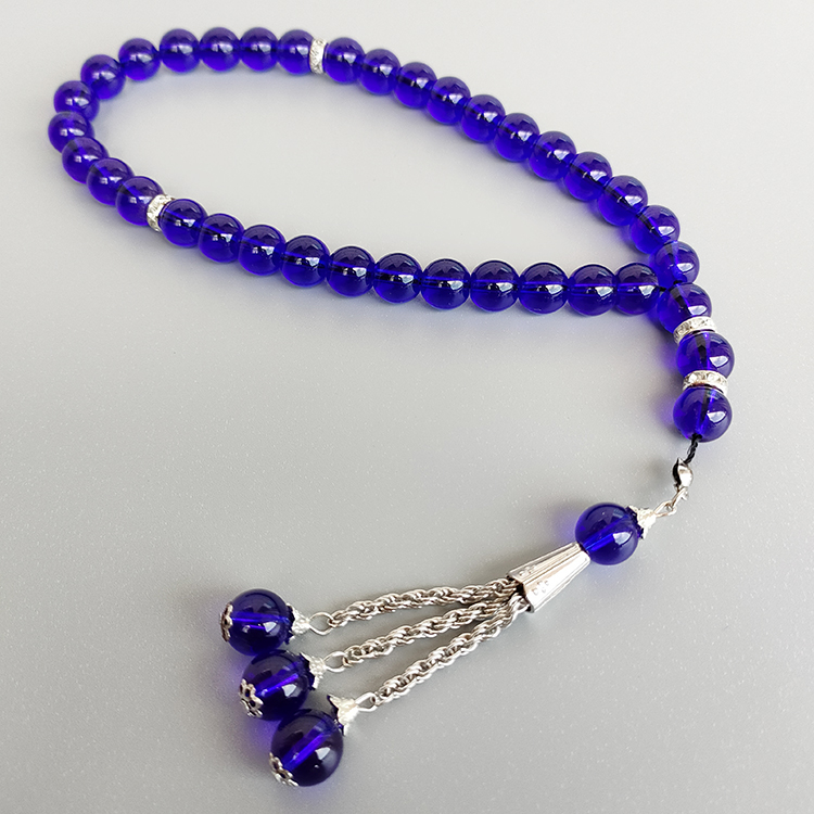 Glass Rosary 33 Muslim prayer beads Tesbiha Hui Sutra prayer hand string