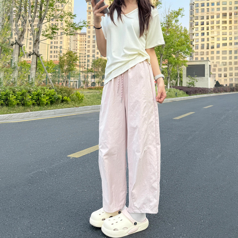 Japanese-Style Pink Balloon Pants for Women, Spring and Summer, Plus-Size, Slimming, Petite, Casual Pants, Loose Wide-Leg Harem Cropped Pants Japanese-Style Pink Balloon Pants for Women, Spring and Summer, Plus-Size, Slimming, Petite, Casual Pants, Loose Wide-Leg Harem Cropped Pants