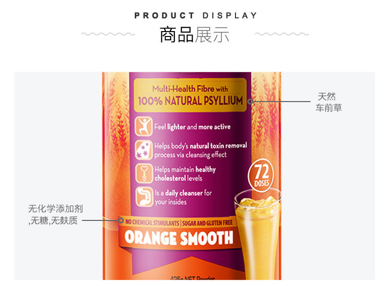 宝洁旗下 美国 Metamucil 吸油纤维素 瘦肚腩通便 72次 图10