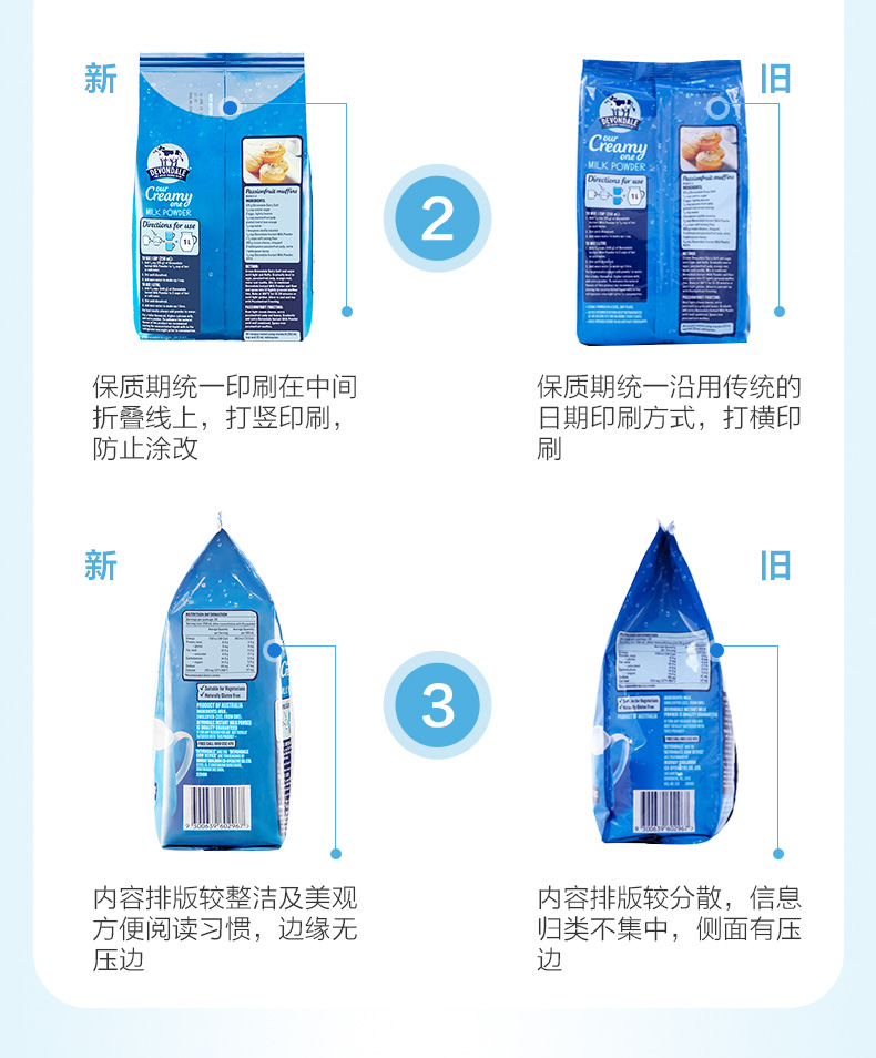 Devondale 德运 全脂/脱脂高钙成人奶粉 1kgx2袋 券后109元包邮 值值值-买手聚集的地方