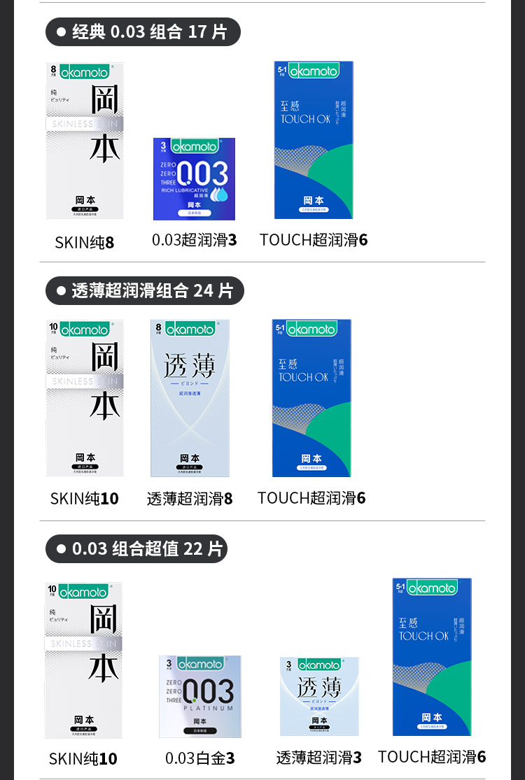 阿里健康直营 冈本 SKIN系列+TOUCH系列 20只 图7